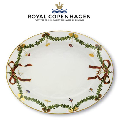 [해외] 로얄코펜하겐 Star Fluted Christmas Large Oval Platter